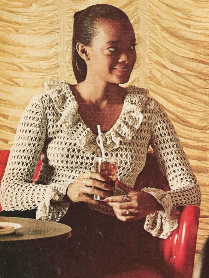 Sweater crochet pattern, blouse crochet pattern, ruffled sweaters crochet pdf