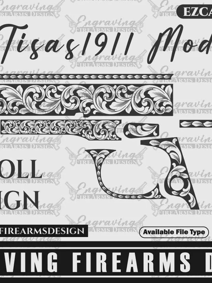 Engraving Firearms Design Tisas1911 Scroll Design