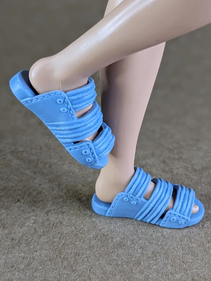 Grey slippers for 1/6 scale male dolls