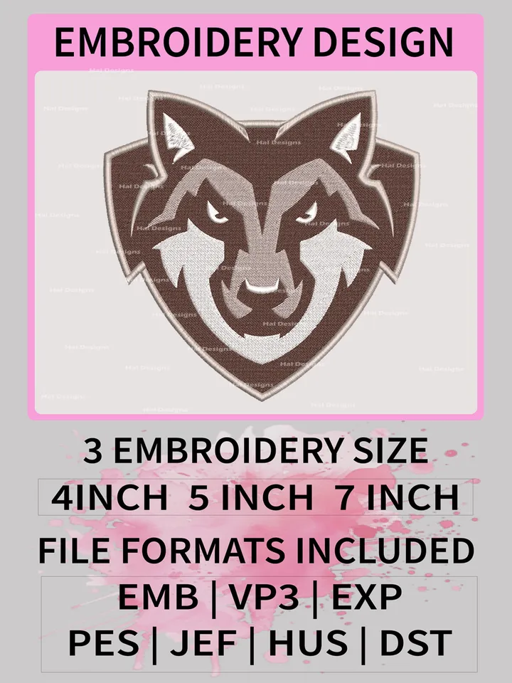 NCAA St. Bonaventure Bonnies Logo Embroidery Files, Machine Embroidery Designs for College Sports Fans