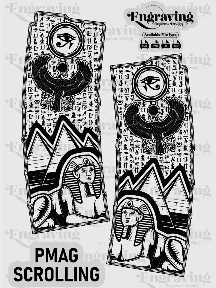 PMAG EGYPTIAN Engraving SVG | Vector File Bundle for Laser Engraving Design