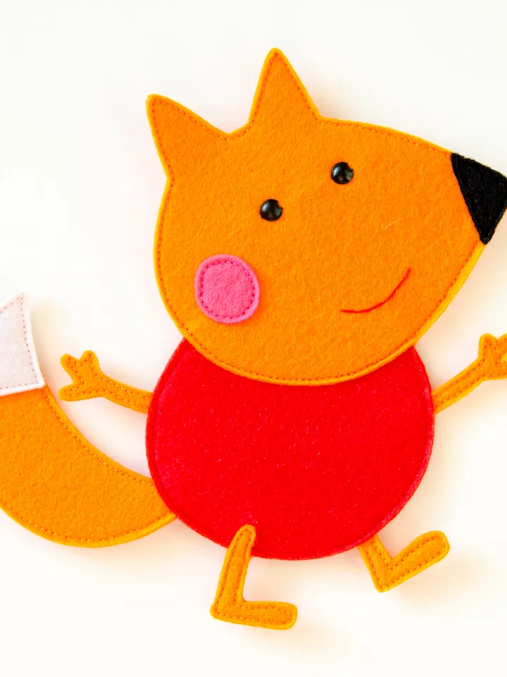Peppa Pig family and friends from felt