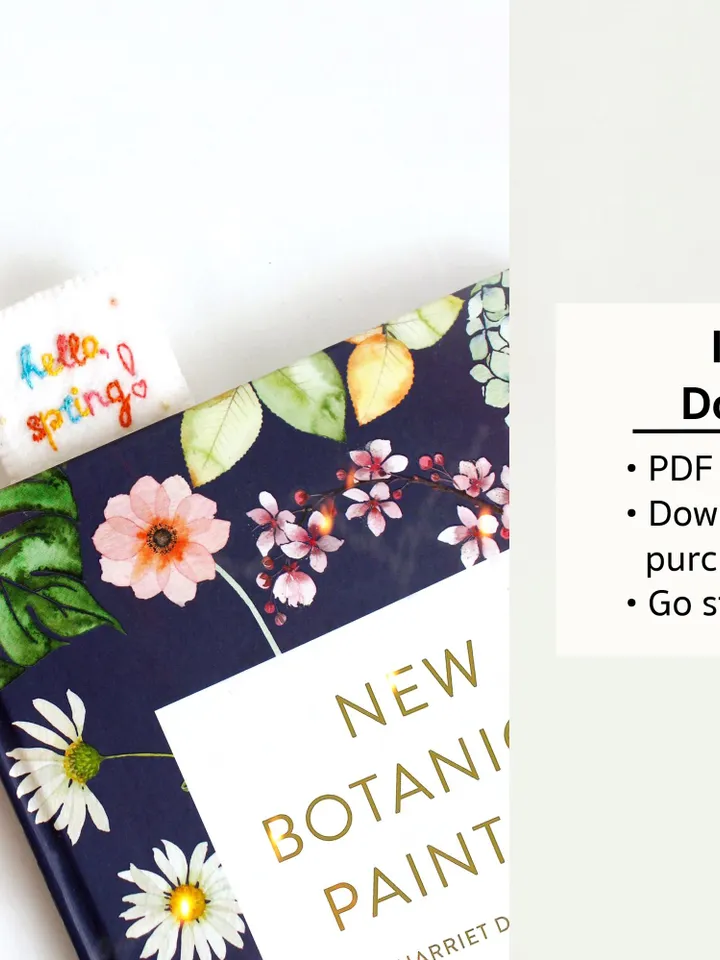 Felt "hello, spring!" bookmark hand sewing PDF tutorial with patterns ...