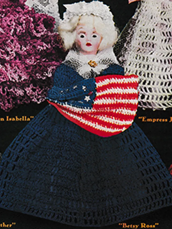 Vintage Crochet Pattern Dress for Doll Betsy Ross Doll Pattern Digital Download PDF