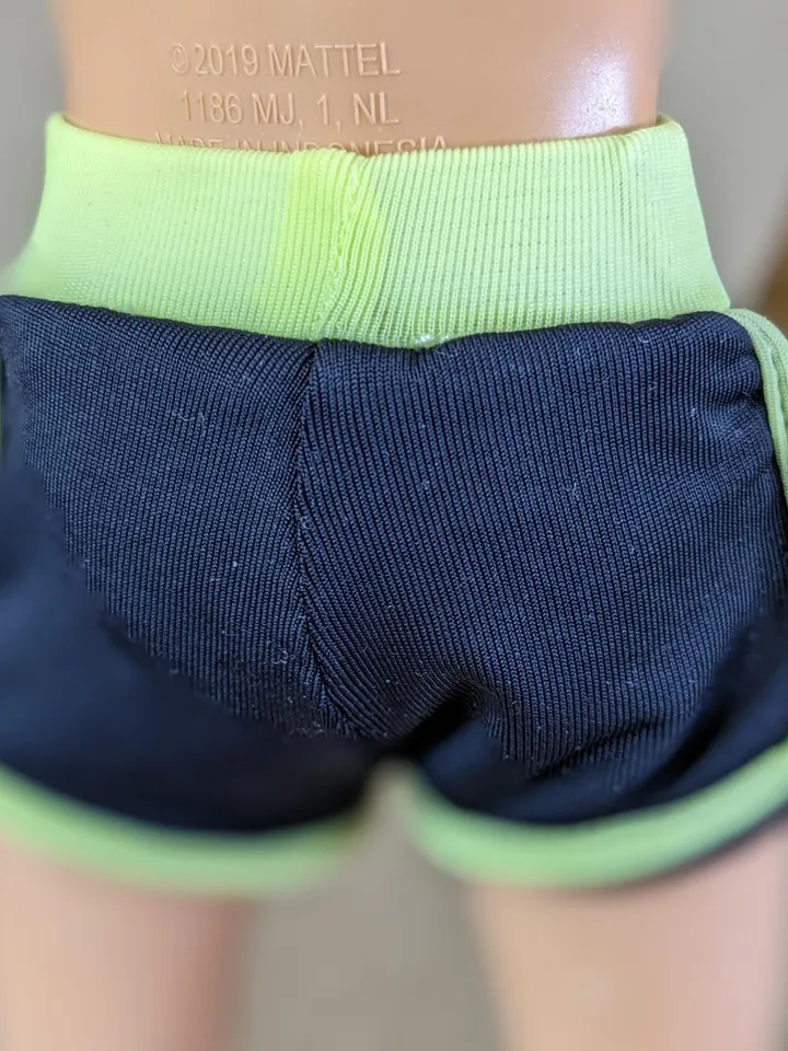 Double stretchy yoga shorts for 12-inch fashion male dolls