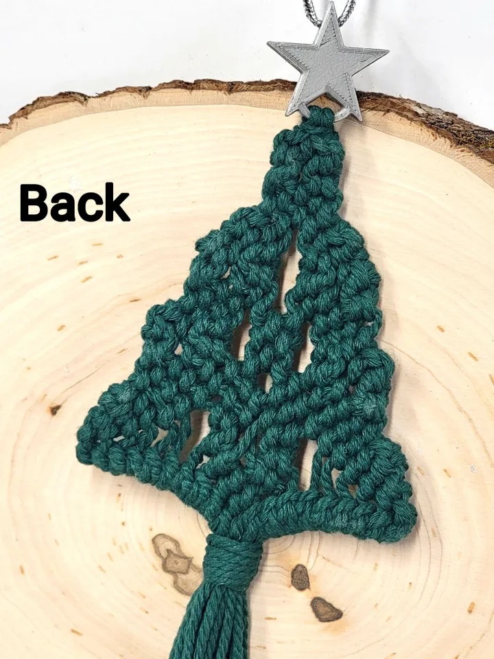 Macrame Christmas Tree Ornament Unbreakable Boho Holiday Decor Unique Xmas Holiday Car Charm Macrame Tree with Star