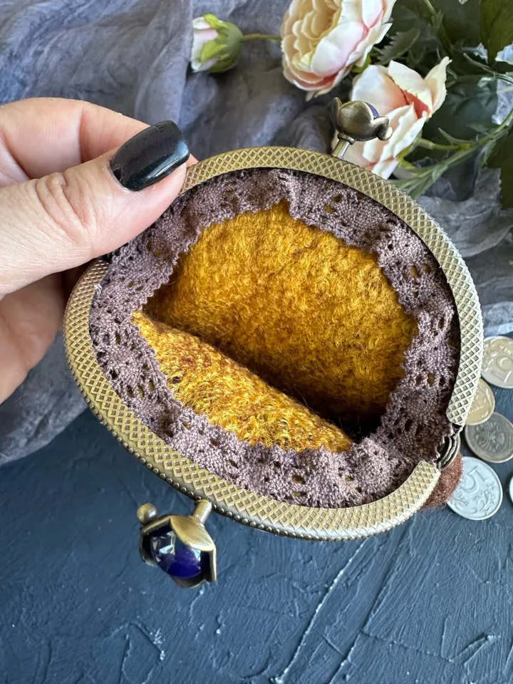 Small cosmetic bag Sun and moon