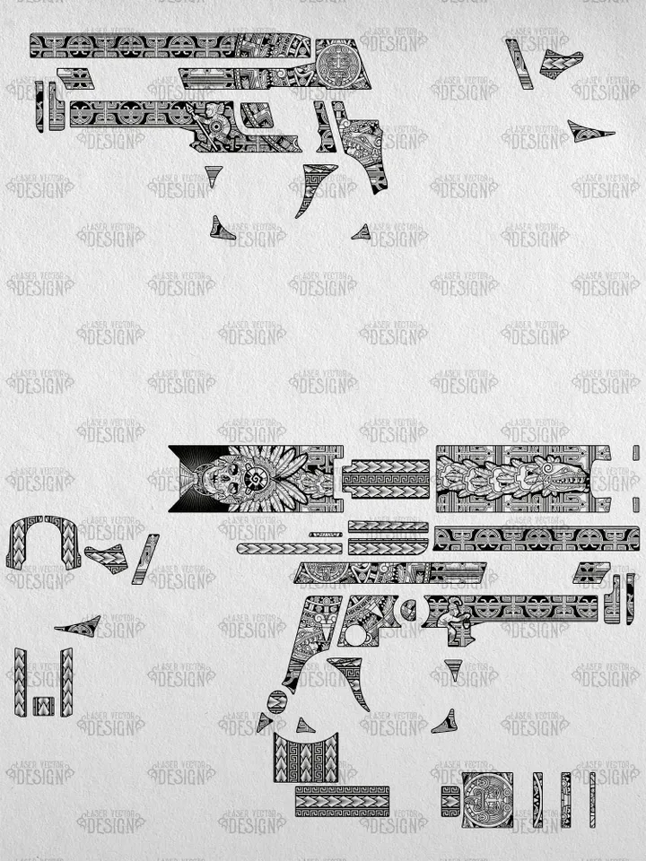 VECTOR DESIGN SIG Sauer P 229 Aztec calendar