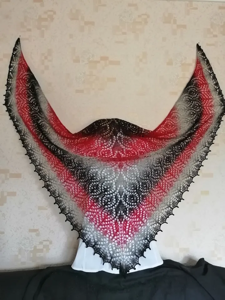 Wool Shawl, lace shawl, shawl, soft shawl, GRADIENT SHAWL