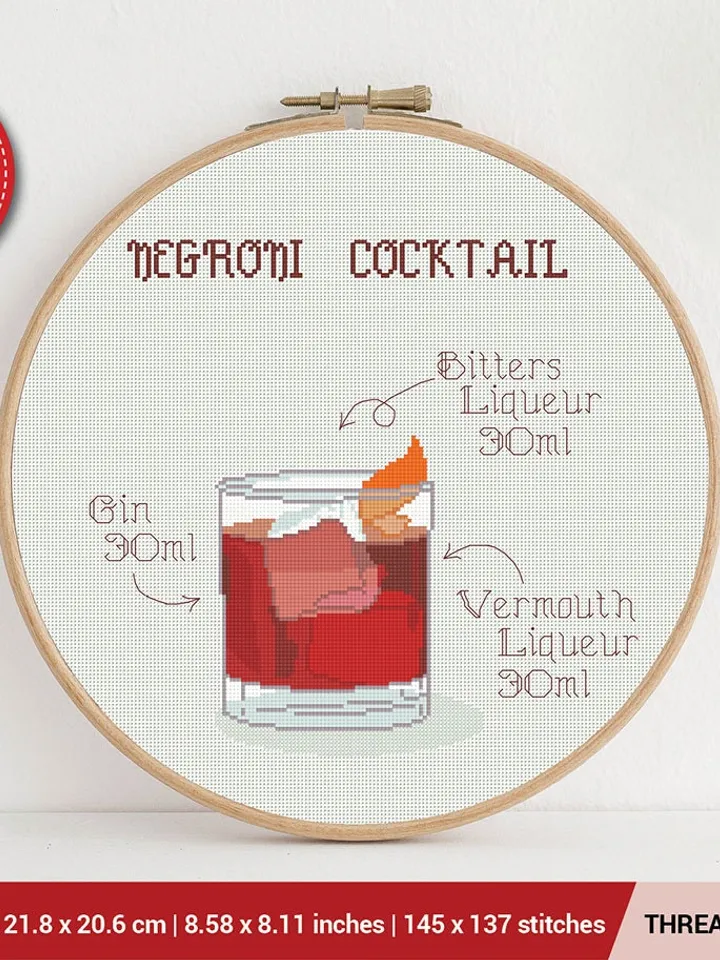 Cocktail Collection Bundle of 13 Cross stitch pattern | Embroidery Pattern | Instant Download | Embroidery Designs