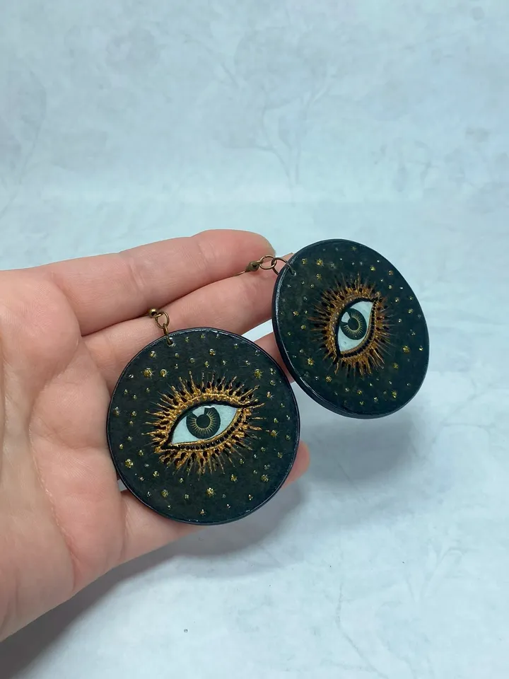 Handmade earrings. Interesting earrings for an unusual look. Handmade jewelry.