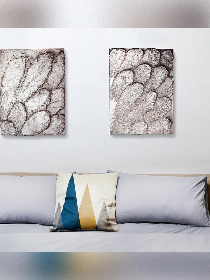 Abstract Expressionism Angel Wings Painting | 3D Effect Acrylic Art on MDF Board 40x30 cm | Handmade Artwork | Wings wall art | Modular painting