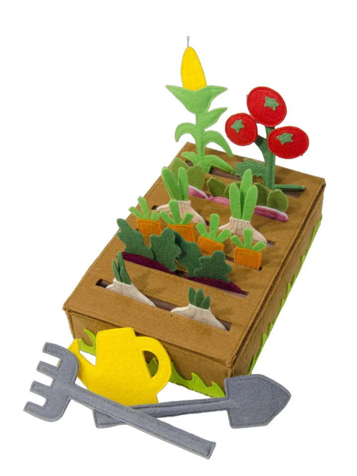 Felt vegetable garden, Pattern and Tutorial, PDF and SVG