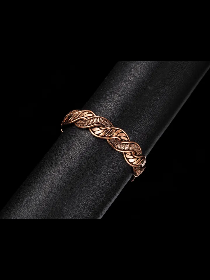 Woven copper wire bracelet Antique style handcrafted copper jewelry Unique gift