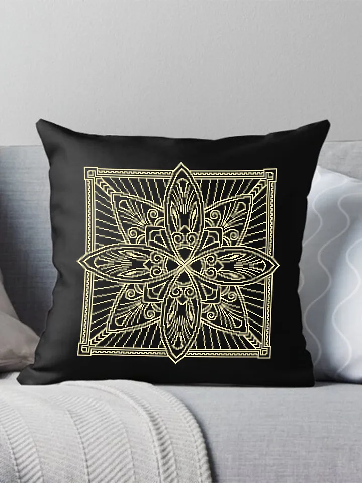 Square mandala cross stitch pattern PDF download Carpet counted cross stitch chart, Square ornament pattern for cross stitch pillow #M223