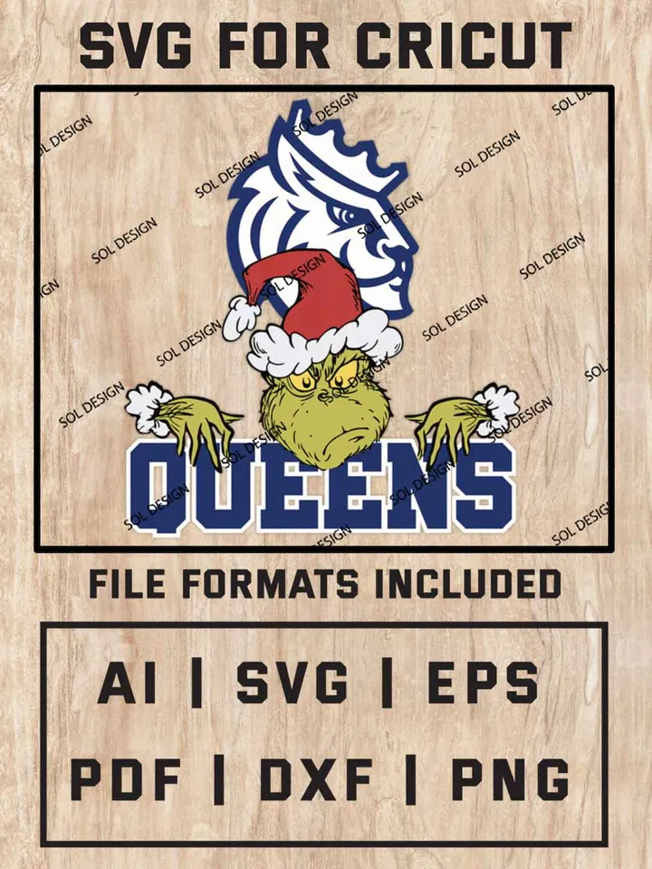 Grinch Queens University Royals SVG, NCAA SVG Design, NCAA Queens University Royals SVG, NCAA Royals Cricut, Christmas Svg, Grinch svg, Digital Download