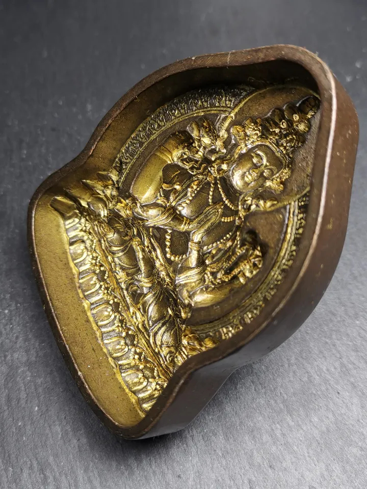 Chenrezig Tsa Tsa Mold,9cm Four Arms Padmapani, Gandhanra Handmade Tibetan Buddha Statue Mould For Making Clay Buddha Statue,Tsha Tsha
