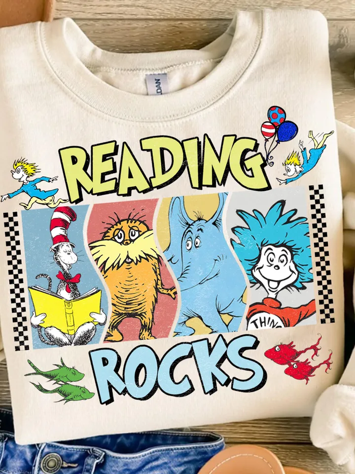 Read Rocks America Day png, One fish two fish, Dr.susse Png, Red fish blue fish, Reading Day png, Teacher gift png, Toddler seuss shirt png