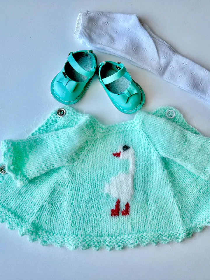 Paola Reina Doll Delight Set: Exclusive Handmade Outfit Dress, Tights, Shoes