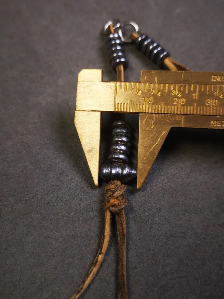 Gandhanra 7mm Tibetan Buddhist Prayer Bead Counters for 8-15mm Mala,with Dorje and Bell Pendant,Made of Cold Iron,60 Years Old