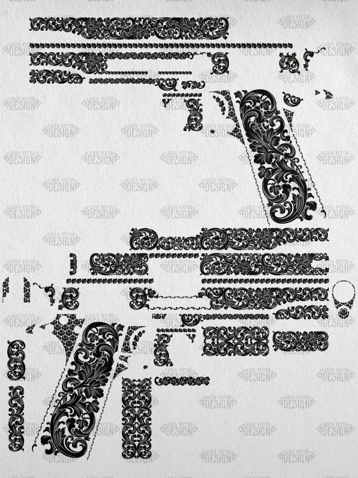 VECTOR DESIGN Colt 1911 government Scrollwork 6