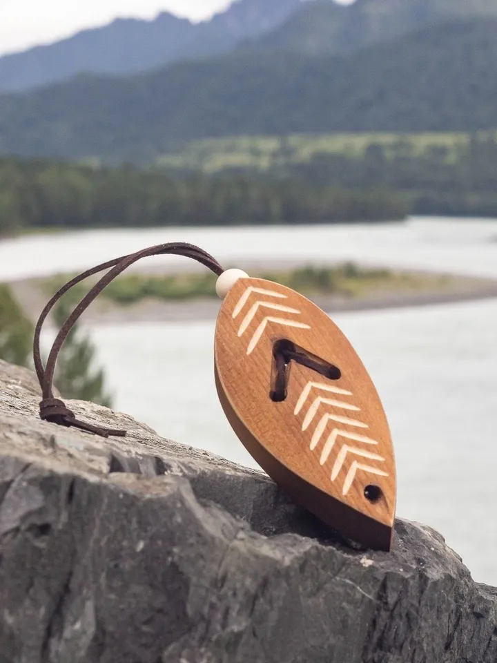Altai Vargan is a musical instrument with a case made of cedar "Leaf" for meditation and trance. Healing music. Original