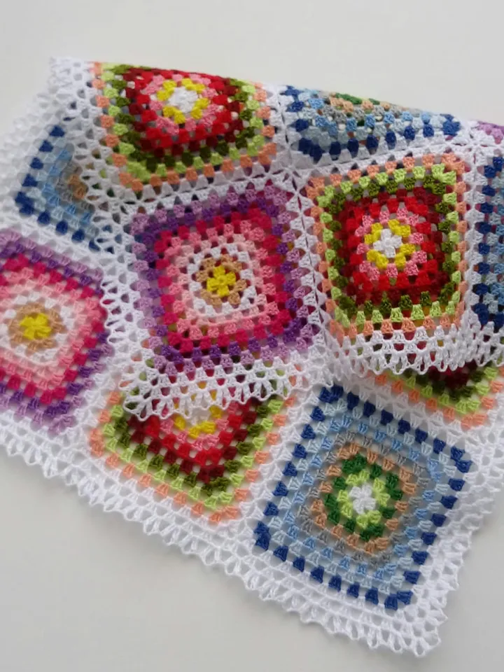Granny Squares Throw for Dollhouse