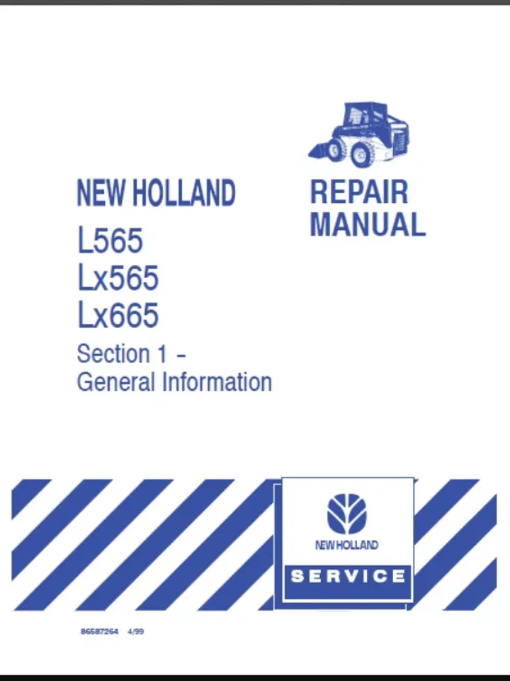 NEW HOLLAND LX665 SKID STEER LOADER MANUAL SERVICE REPAIR SHOP