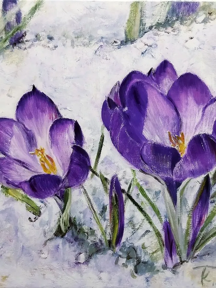Oil Paint Spring Original oil painting on canvas SPRING FLOWERS $180.00 | Buy online ...