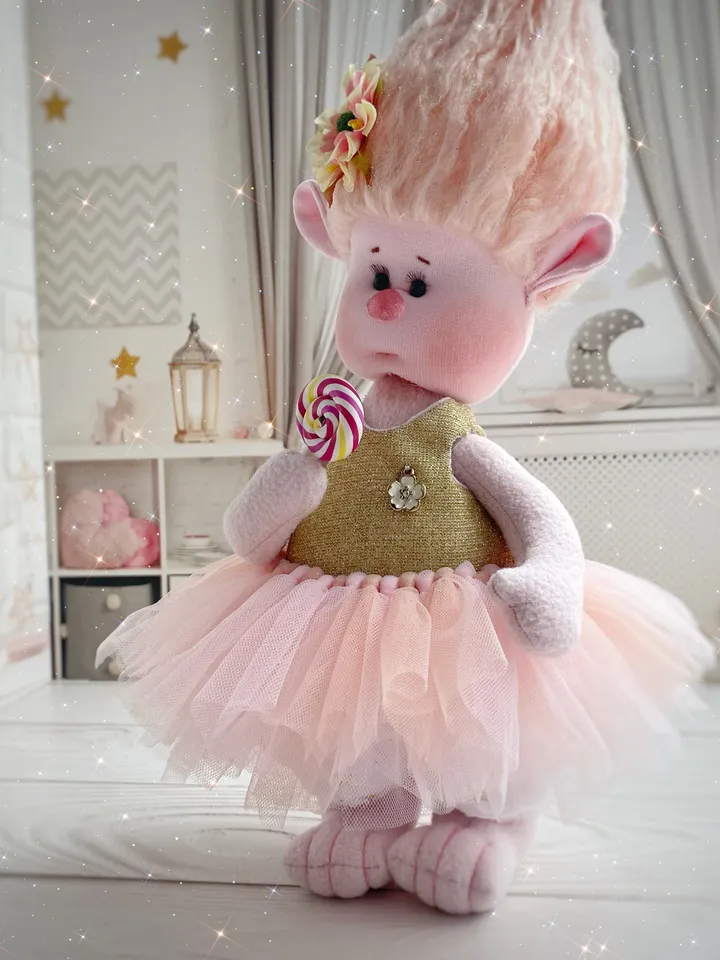 Rag doll pattern. DIY doll tutorial. Troll doll.
