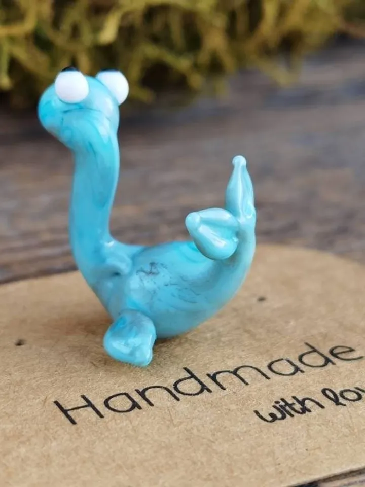 DINOSAUR ORNAMENTS Dinosaur figurine Glass dinosaur decor Miniature Dinosaur gift Dino figurine Glass figurines Tiny glass animals Terrarium