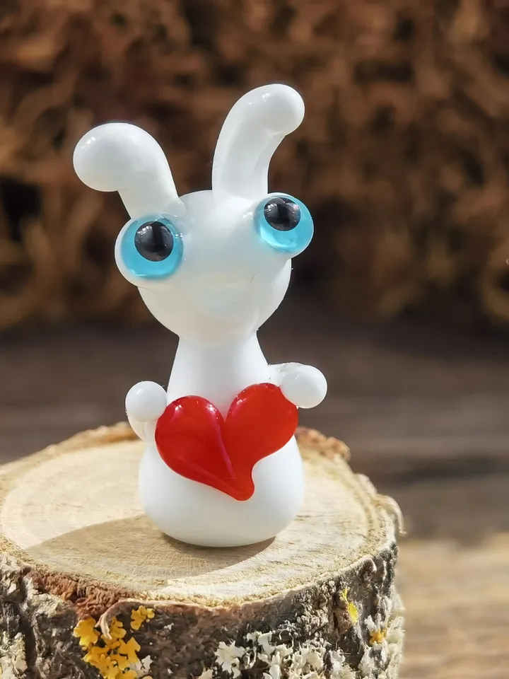 WHITE RABBIT FIGURINE Easter figurines Bunny ornament Easter Bunny decor Rabbit lover gift Rabbit statue Miniature dollhouse easter gifts