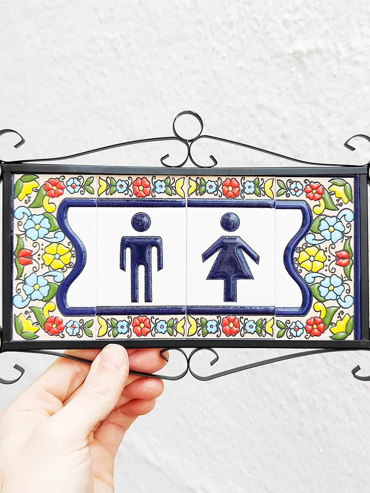 Ceramic letters and numbers 11cm (4.3") for the wall - Hand-glazed in Spain - "CANARIAS" models - Ceramic letters number -