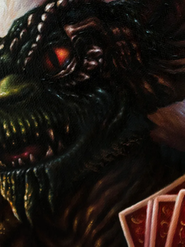 Original Oil painting Gremlin Boss