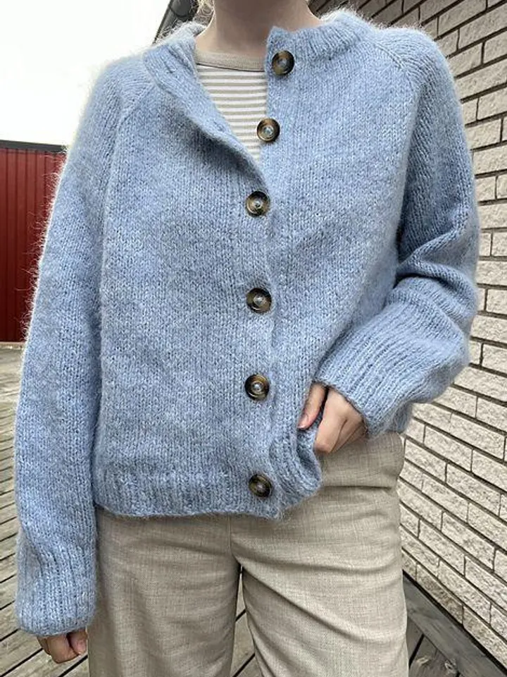 Cardigan knitting pattern easy simple Pattern women ladies mohair cardigan jacket  pdf instant download
