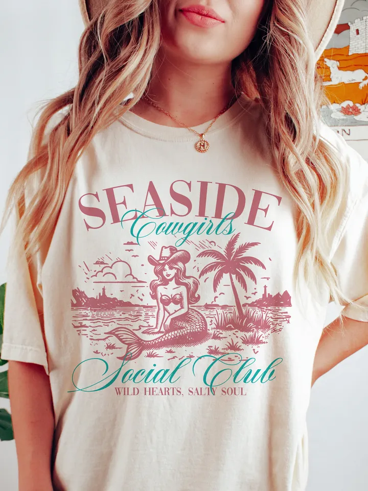 Cowgirl png Cowgirl Summer png Retro Summer png, Beach png Western Retro png western summer png Summer Trendy hoodie sublimation Surfer