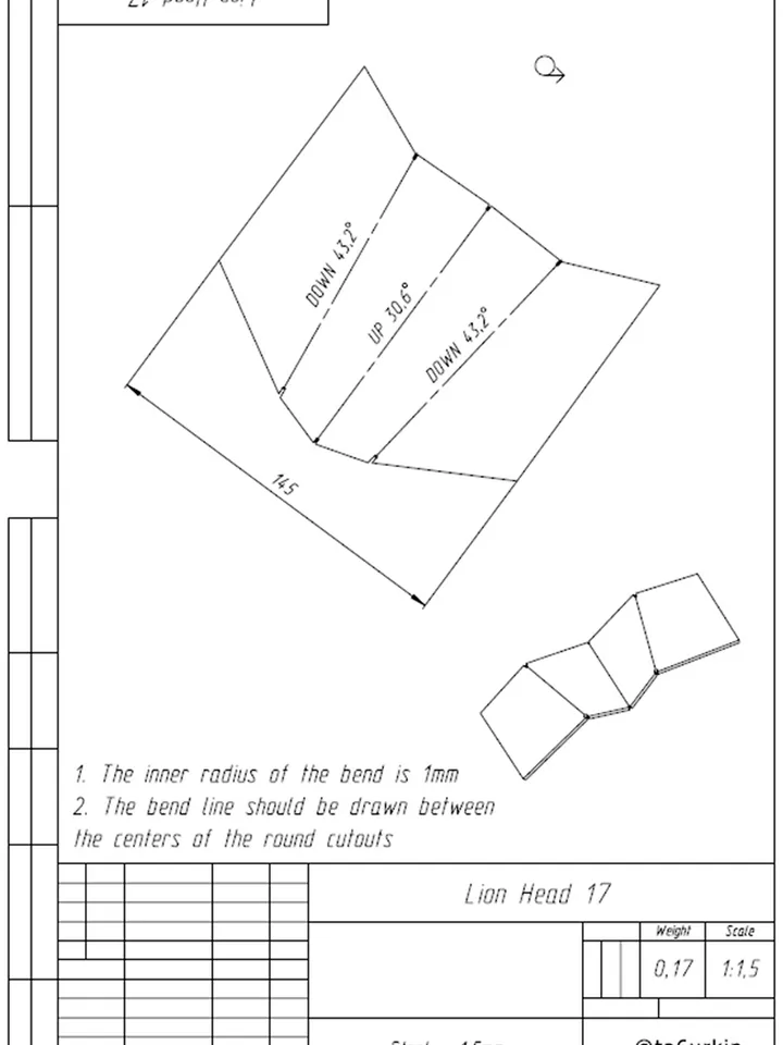 Welding Project Plans Drawings Lion (DXF, PDF)