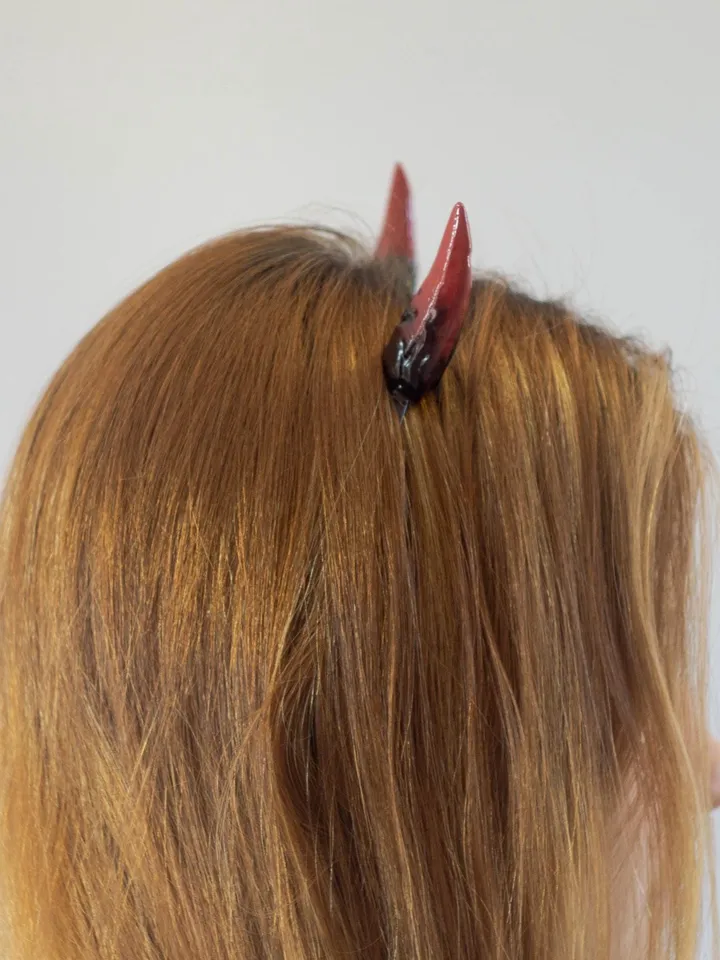 Small Devil Horns, Devil Horns Headband for Halloween, Red Devil Horns, Realistic Fantasy Cosplay Horns