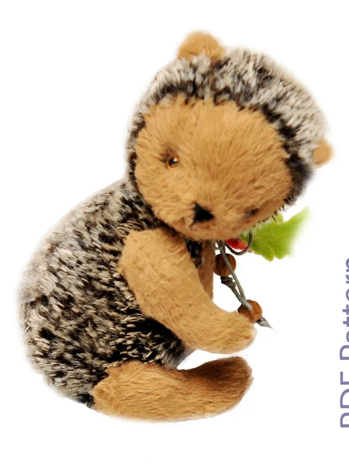PDF Sewing ePattern and Instructions 7" Hedgehog/ DIY pattern for fully jointed hedge/ artist author' hedgehog pattern