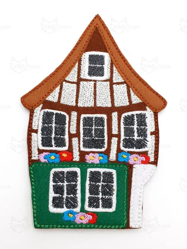 Germany Quiet Book Page & Finger Puppets ITH Embroidery Design, Felt Play Mat Set, Europe Geography Educational Toy, Digital Download