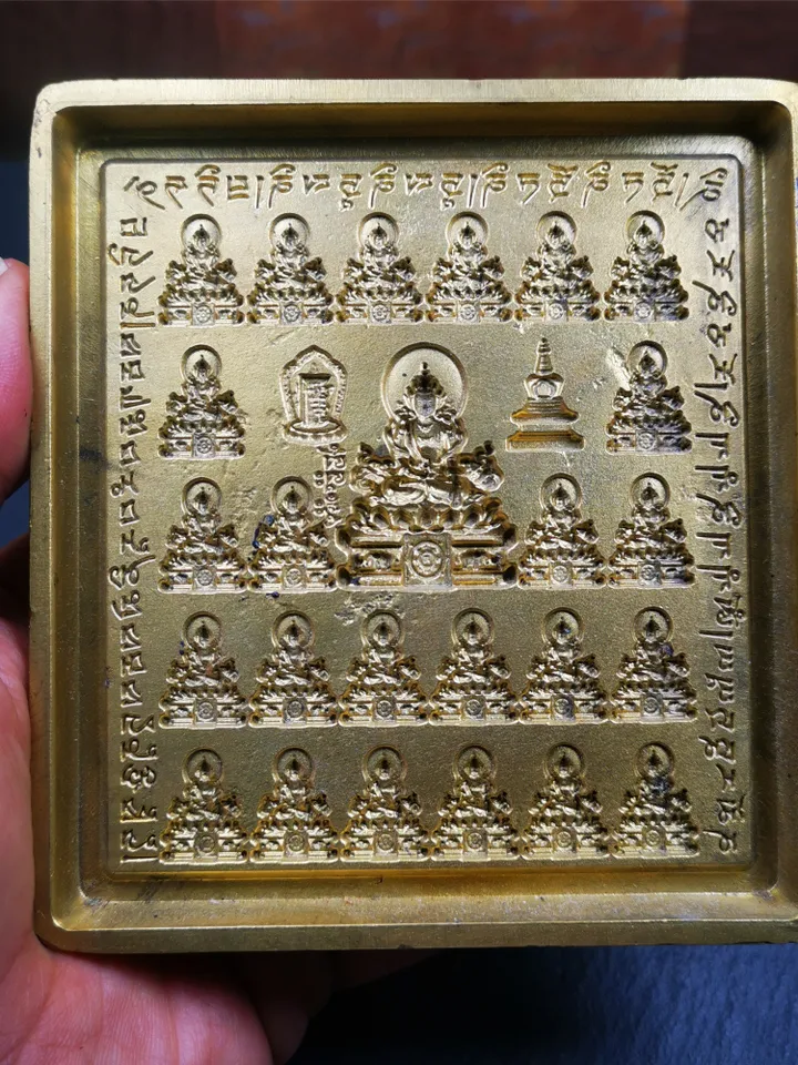 Gandhanra Handmade Tibetan Buddha Statue Mold,25 Akshobhya Tsa Tsa,Copper Mould For Making Clay Buddha Statue,Tsha Tsha