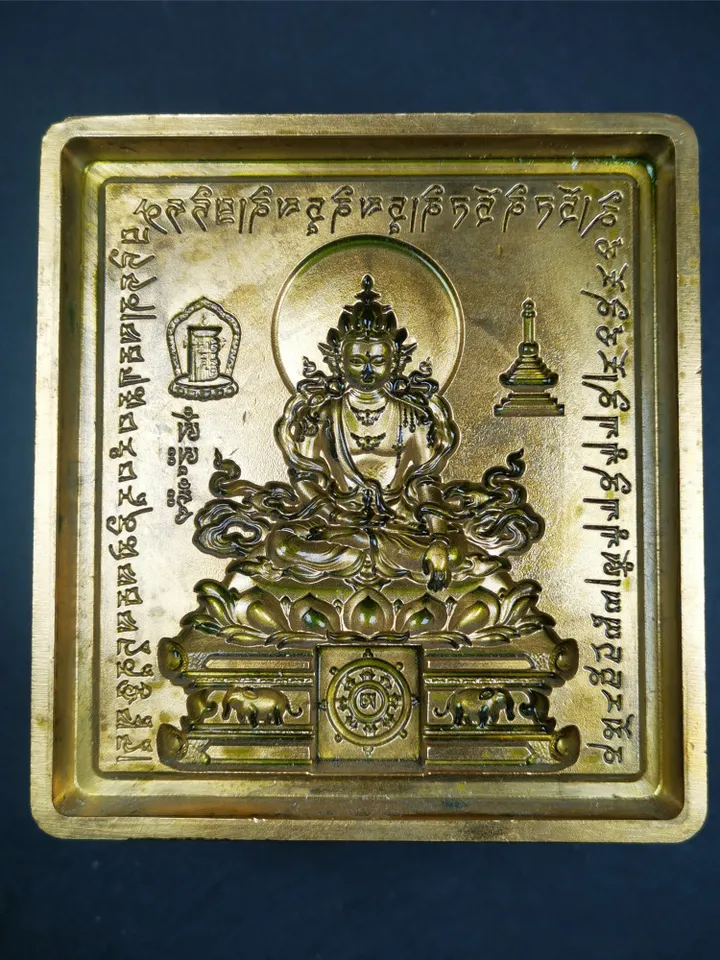 Gandhanra Handmade Tibetan Buddha Statue Mold,Akshobhya Tsa Tsa,Copper Mould For Making Clay Buddha Statue,Tsha Tsha