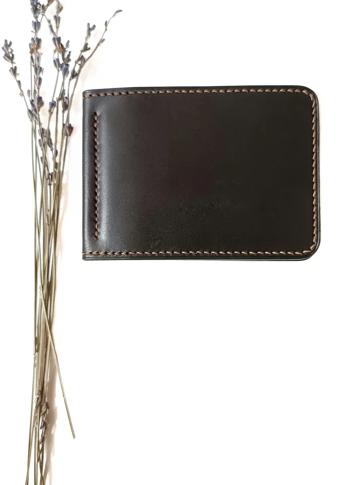 PDF Pattern of a wallet with a clip for Euro bills - Pattern of a leather wallet - Download PDF & video TUTORIAL