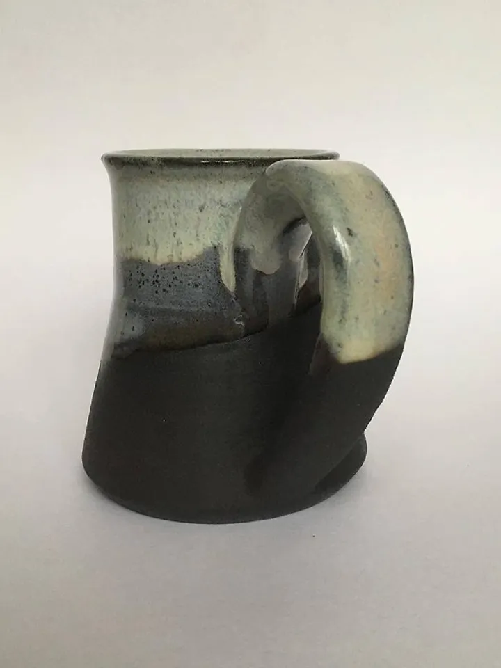 Vegvisir black, lemon and lavender stoneware mug