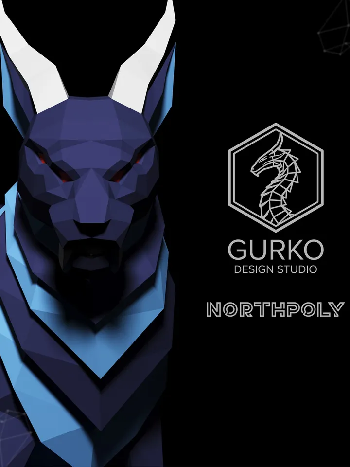 Chimera Cat Papercraft, Cat, Digital Template, PDF Download, Gurko, Low Poly, Pepakura, Origami Sculpture, Paper Party Decoration, DIY Gift