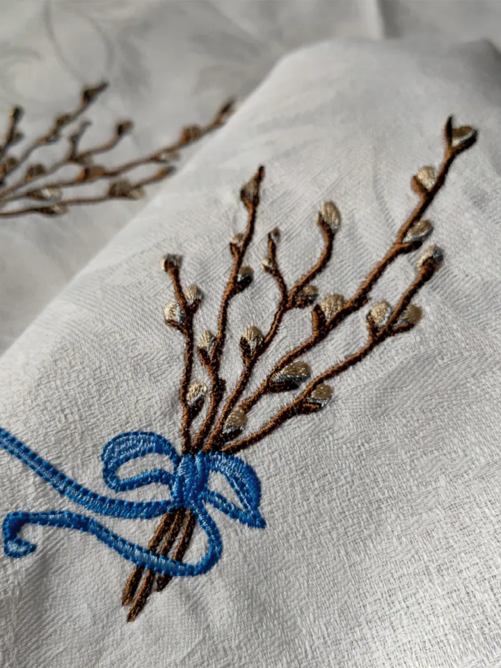 Spring Branch Willow machine embroidery design