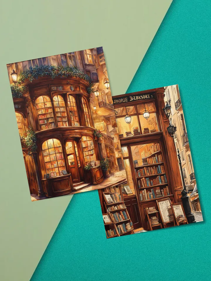 Postcards "Bookstores"