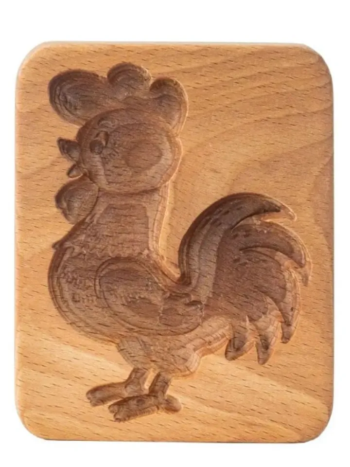Cock Embossed cookie mold, cookie cutter, wooden mold, Wooden stamp stamp for gingerbread cookies springerle stamp