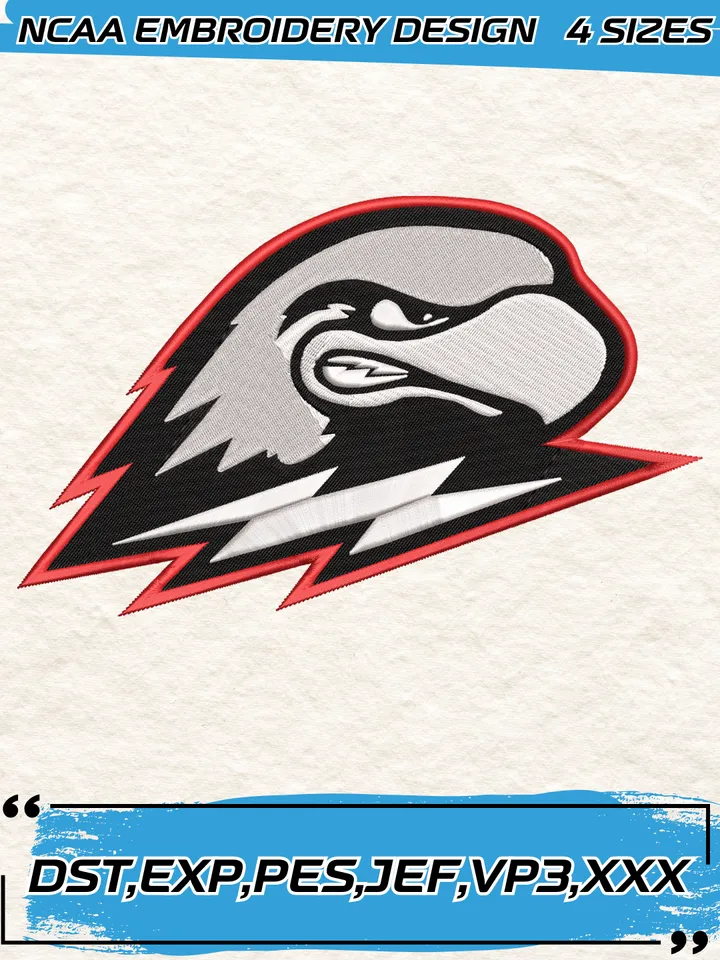 Southern Utah Thunderbirds Logos Embroidery Designs,NCAA Logo Embroidery Design,Machine Embroidery Design File,4 Sizes, Digital Download