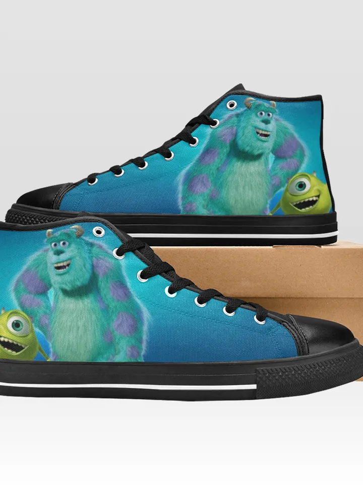 Monsters Inc Shoes, High-Top Sneakers, Handmade Footwear